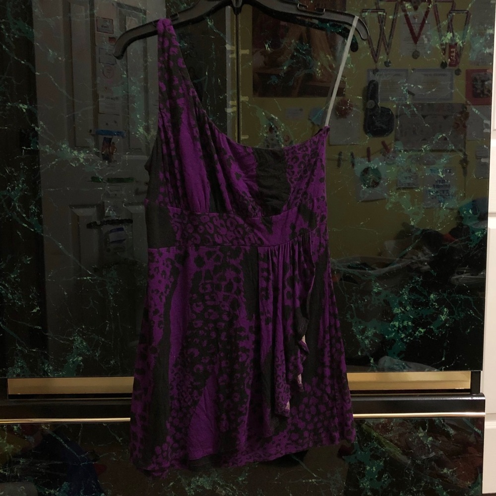 One shoulder dress 💜